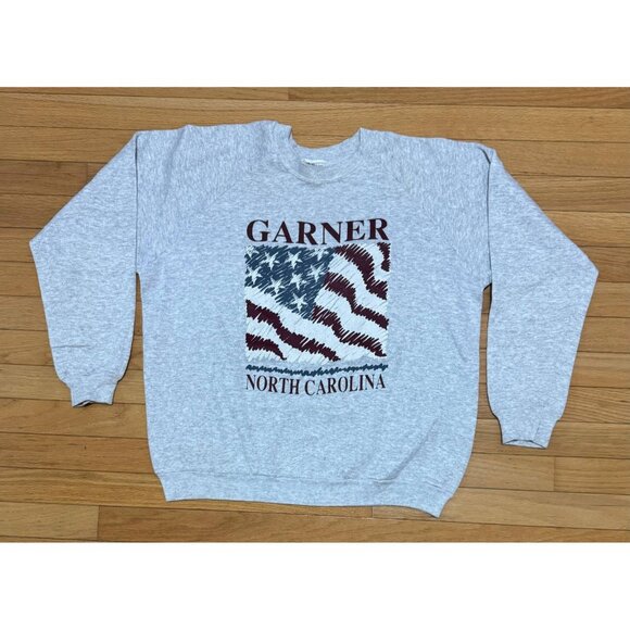 Vintage Hanes Sweatshirts Lot of 2 Nurse & Garner NC Large USA Made Size L - Picture 2 of 16